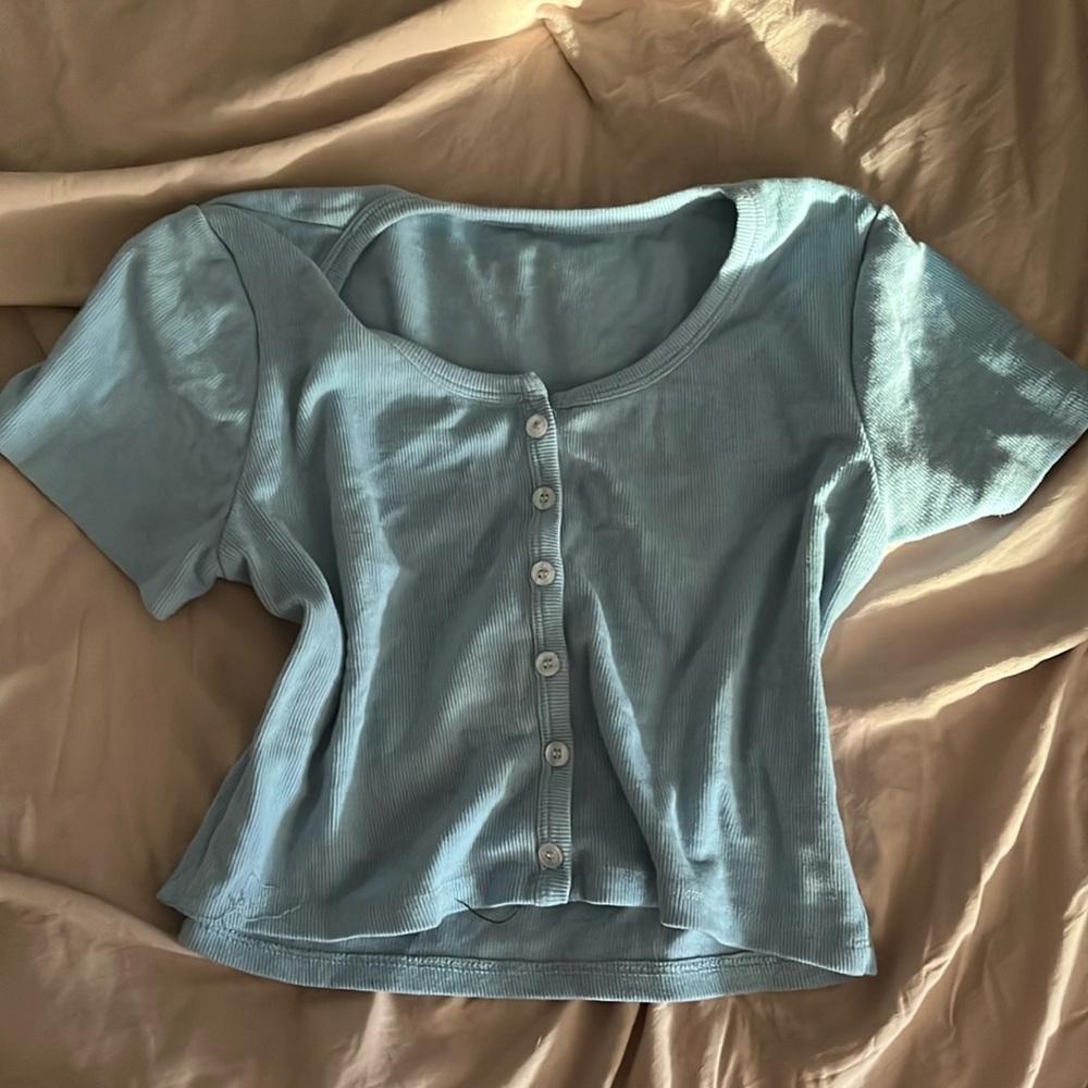 Button crop top.